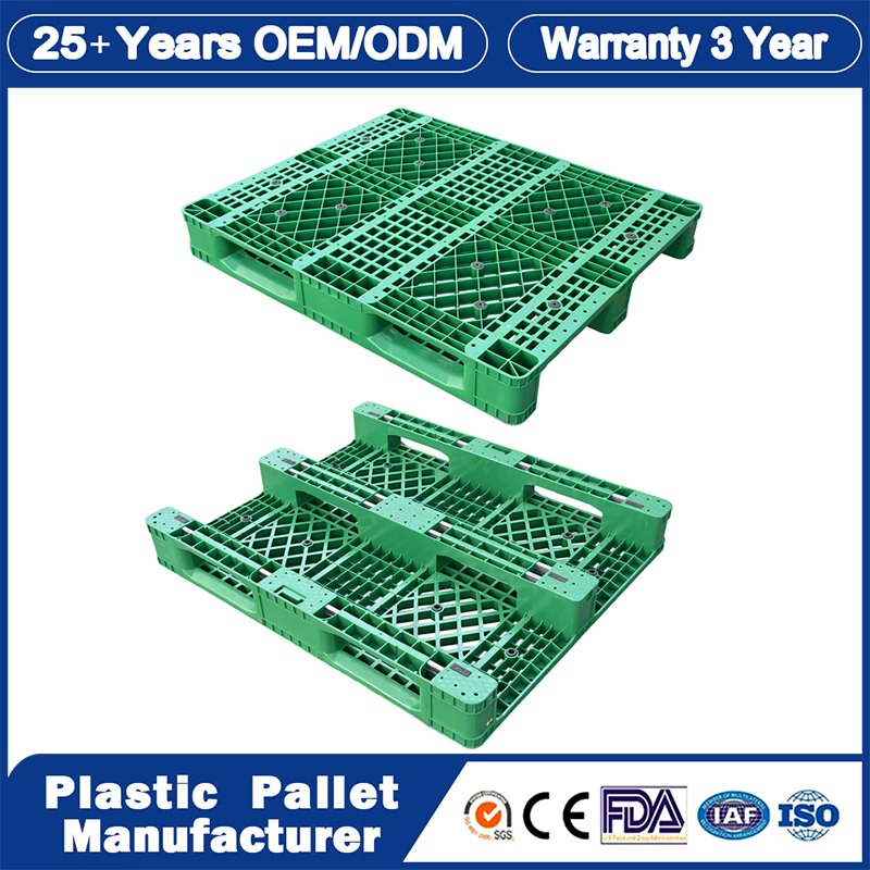 Plastic Pallet Manufacturer Industrial Rackable Logistics Stackable One Way Export Drum Oil Spill Hygienic Warehouse Storage Euro HDPE Heavy Duty Plastic Pallet
