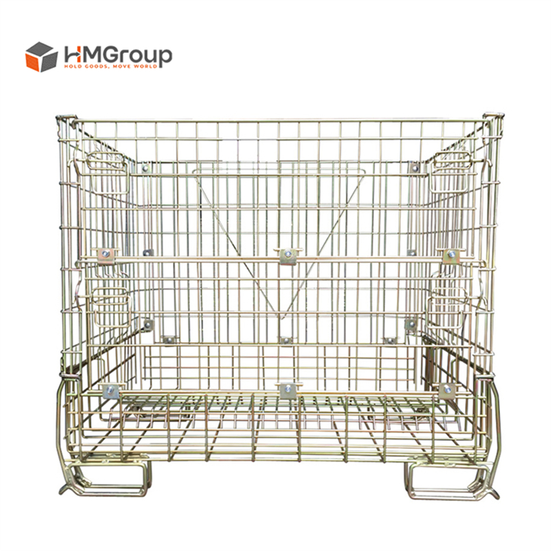 Galvanized Welded Warehouse Industrial Wine Storage Portable Wire Mesh Cage