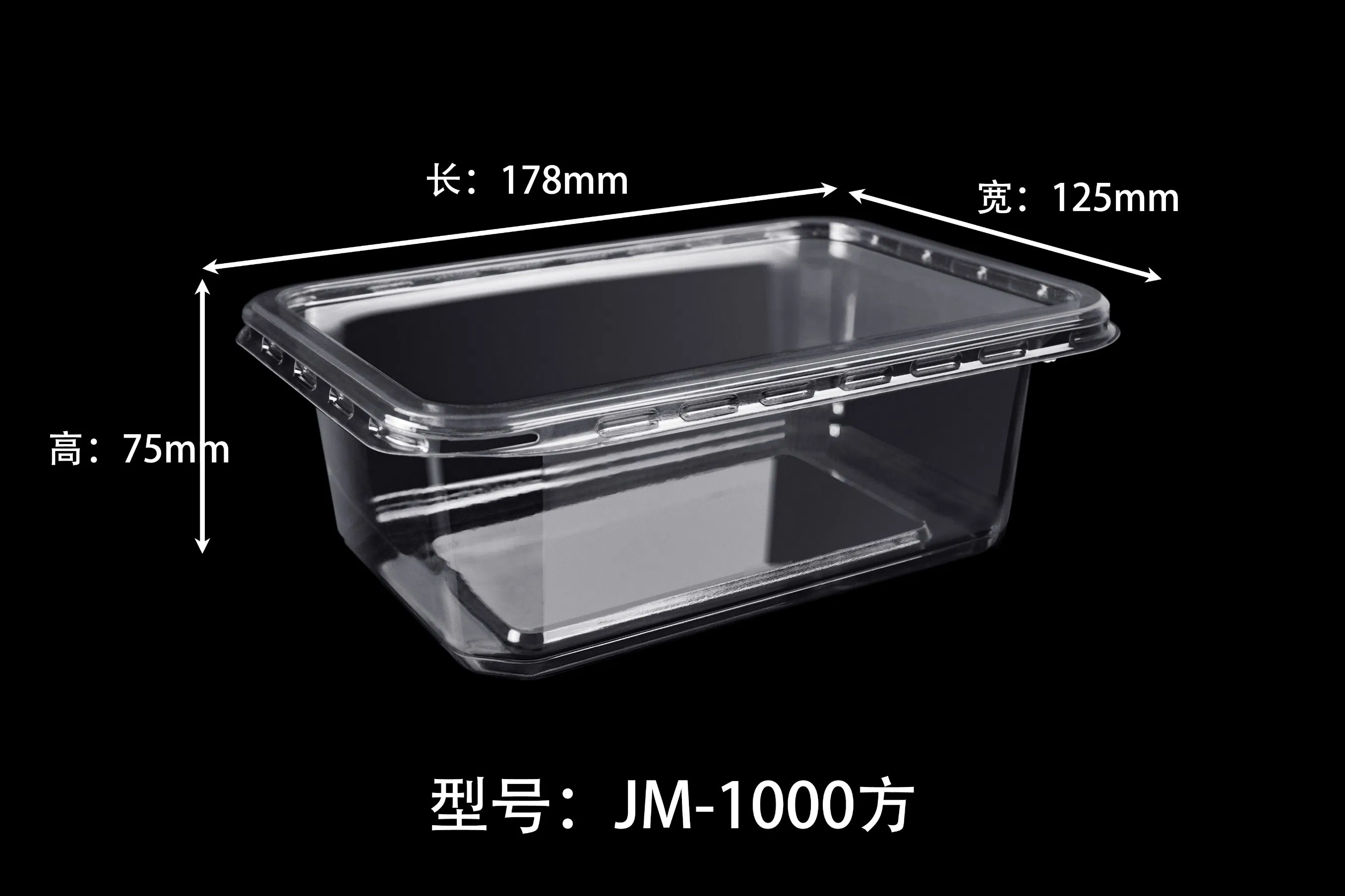 Stackable Square Food Grade Multiple Sizes Pastry Deli Container