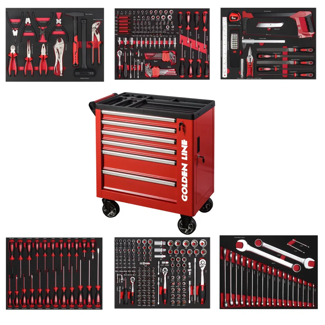 6 Drawer Tool Trolley