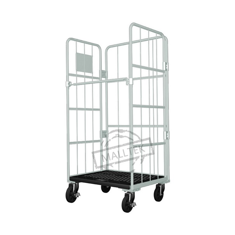 Galvanized Warehouse Handling Trolleys, Metal Cage Trolleys for Picking Goods.