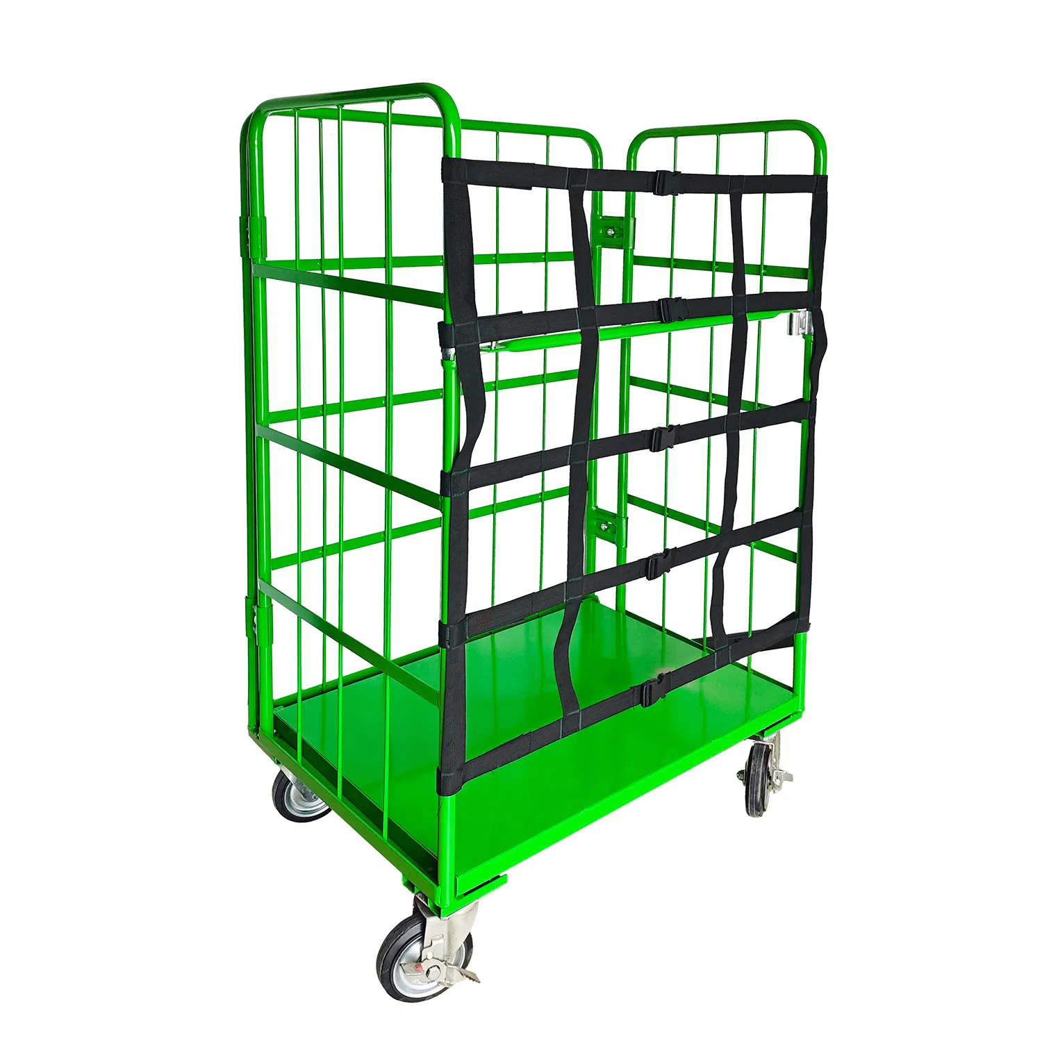 Roll Cage Container with Grid Rolling Tape Sorting Steel Trolley