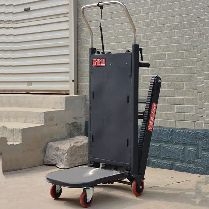Electric Power Stair Climber Machine Battery Crawler Cargo Transport Trolley Stair Climbing Dolly Cart with Belt