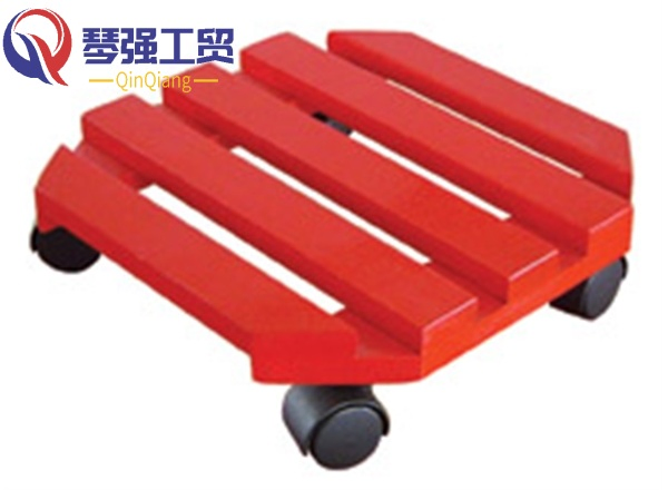 Wooden Flower Transport Platform Dolly in Garden Moving Hand Pull Cart