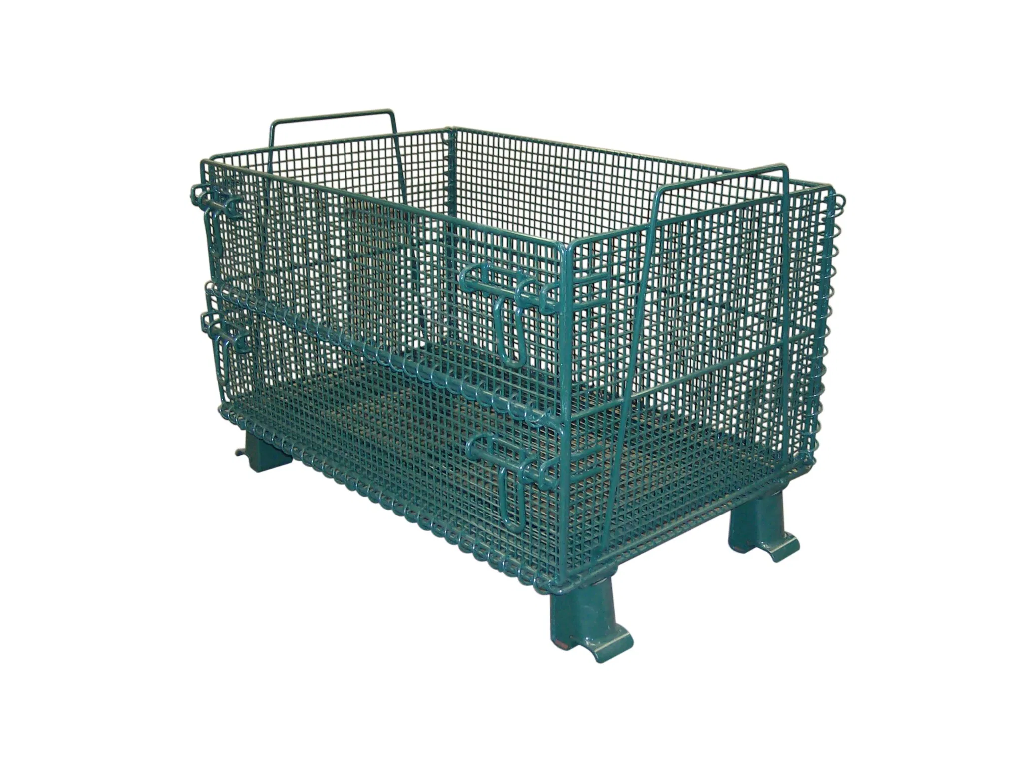Storage Cage Collapsible Galvanized Wire Mesh Cages Steel Metal Weld Logistic Steel Storage Containers with Lid