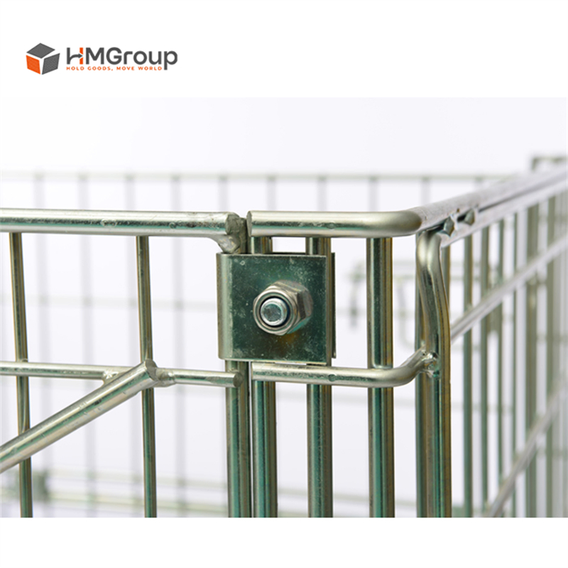 Galvanized Welded Warehouse Industrial Wine Storage Portable Wire Mesh Cage