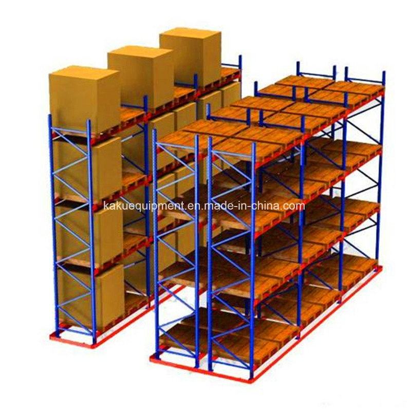 Emr-001 Powder Coated Mobile Warehouse Storage Rack with Heavy Duty Steel