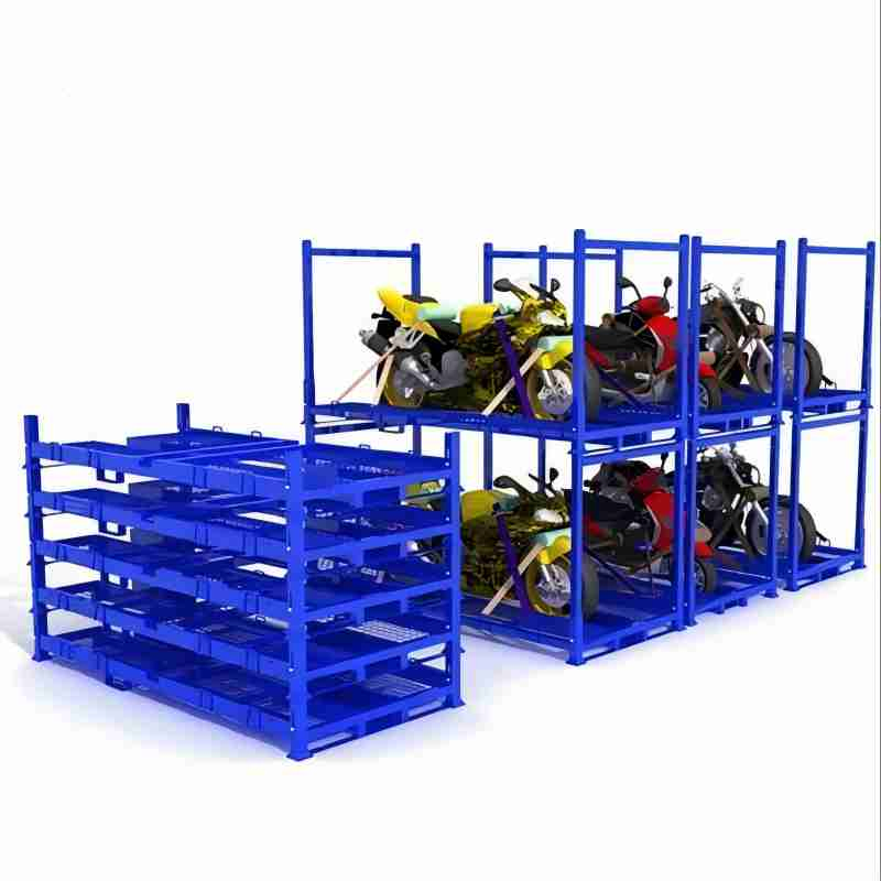 Stackable Foldable Warehouse Storage Q235 Steel Stillage for Workshop Plant Factory