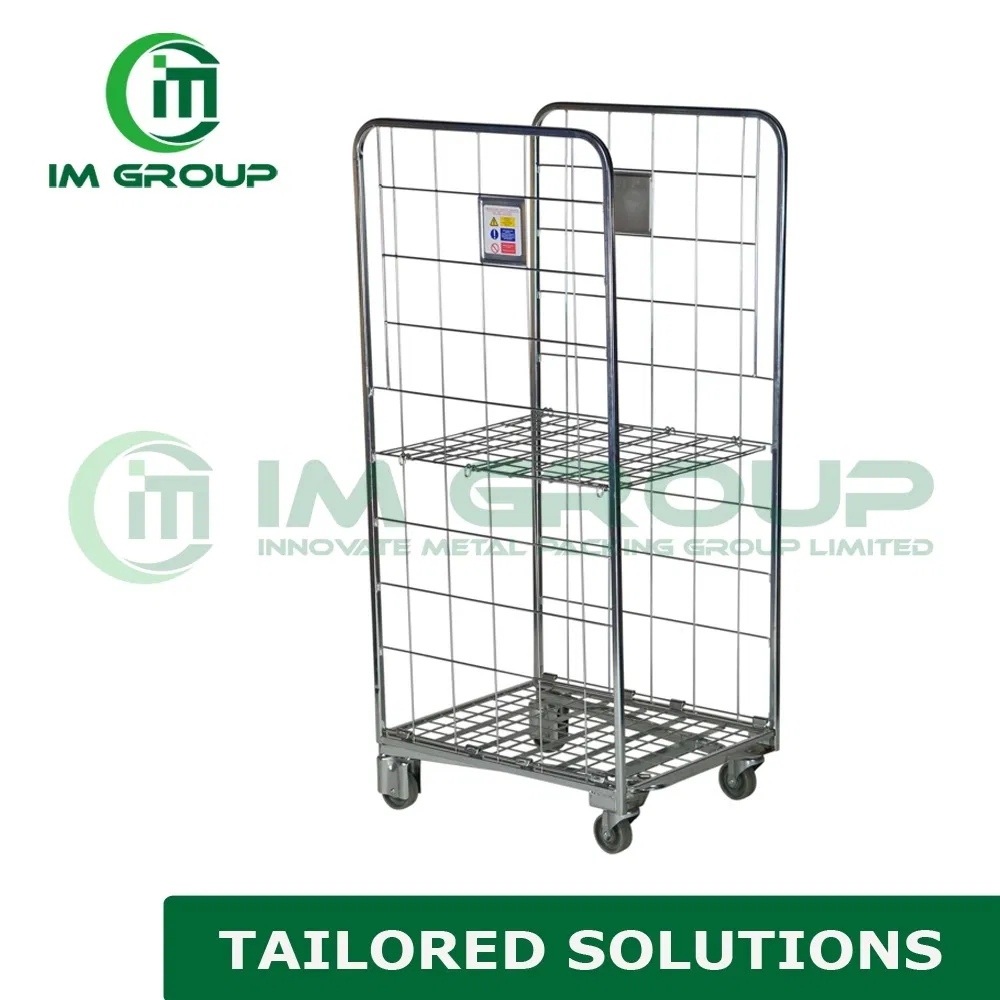 2 Sided a Frame Nestable Mild Steel Warehouse Storage Roll Cage