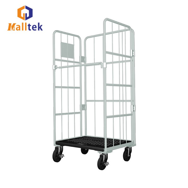 Galvanized Warehouse Handling Trolleys, Metal Cage Trolleys for Picking Goods.