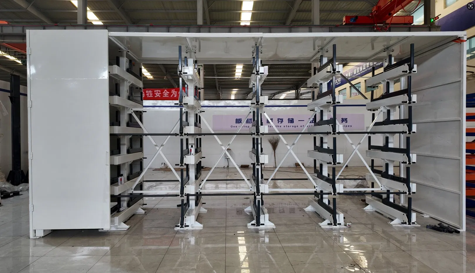 Mobile Sheet Metal Storage Rack Telescopic Cantilever Rack