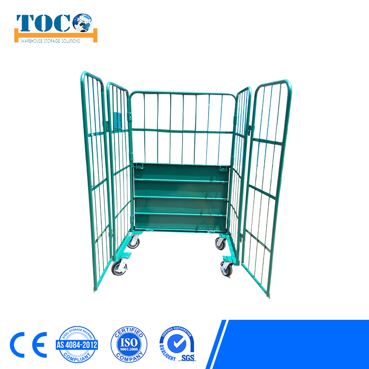 Folding Structure Rolling Bulk Wire Steel Container Storage