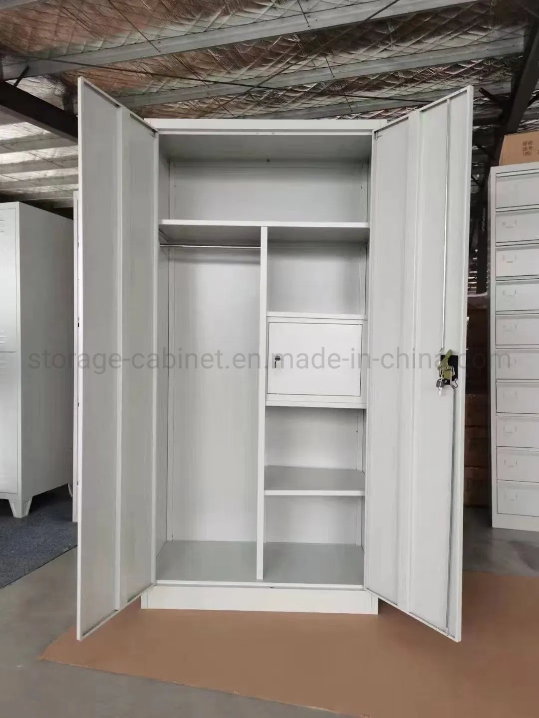Modern Design 2 Door Metal Storage Cabinet Steel Almirah Multi-Purpose Locker Metal Office Cabinet