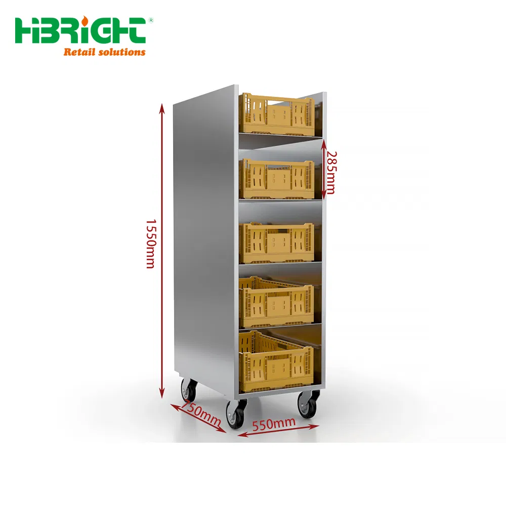 Logistic Warehouse Picking Trolley with Plastic Crate