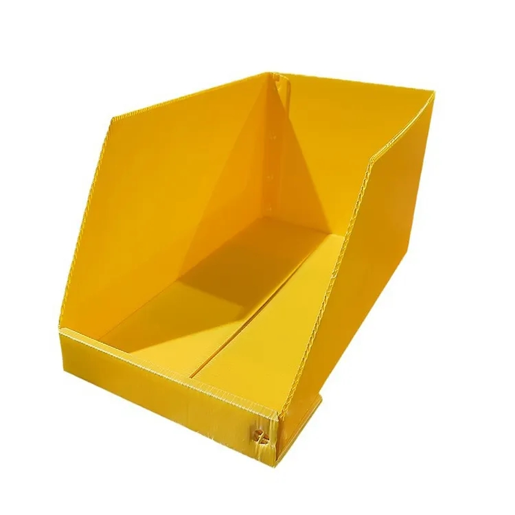 Foldable PP Corrugated Hollow Plastic Storage Box Warehouse Plastic Stackable Picking Bins for Clothing Shoes Storage Box Pick Bin