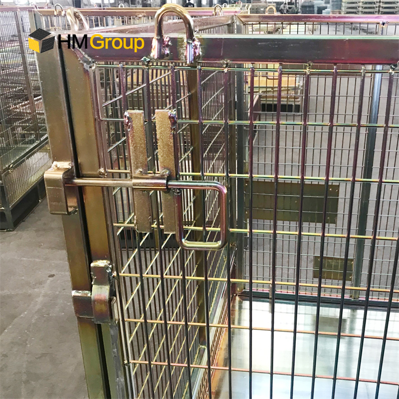 High Quality Galvanized Industrial Warehouse Folding Steel Mesh Pallet Stillage