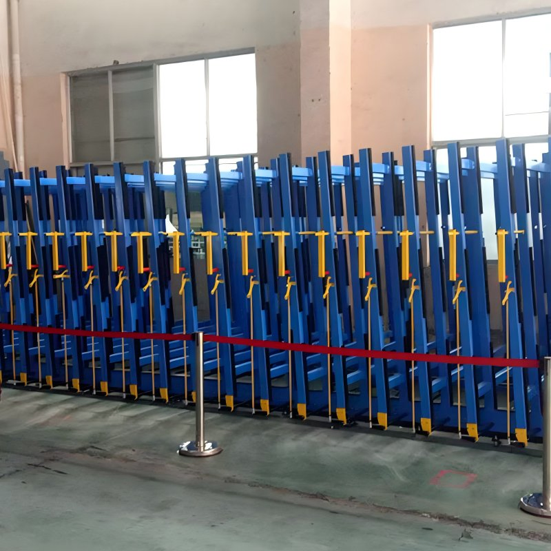 Space-Saving Mobile Glass Sheet Storage Rack for Efficient Organization