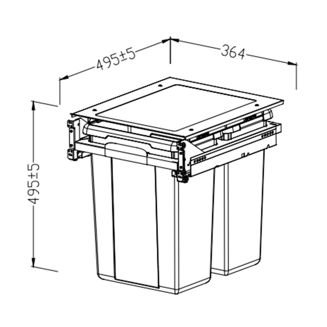 Kitchen Cabinet Waste Bin