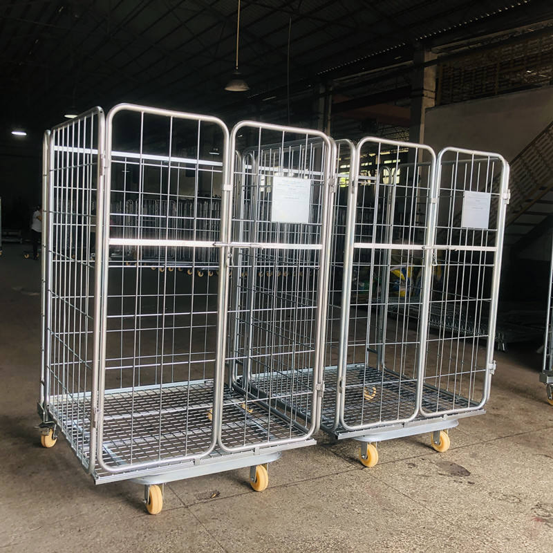 Quick Fold Logistics Metal Storage Cage for Temporary Storage Yards
