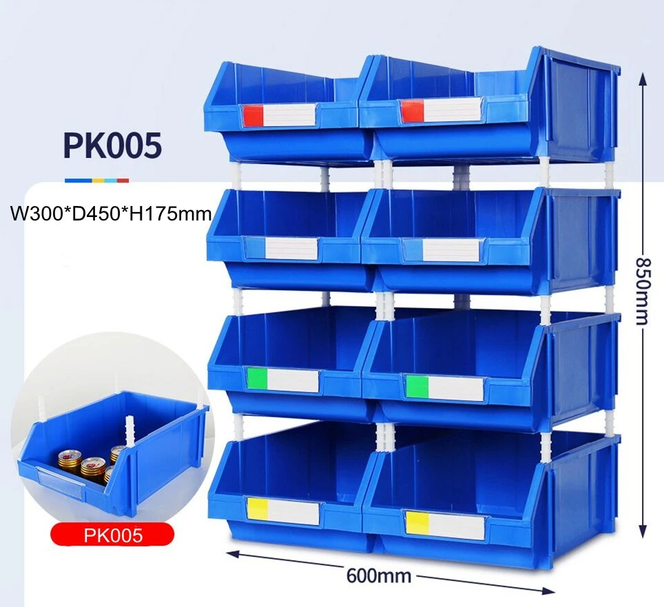 Heavy Duty Large Size Warehouse Spare Parts Industrial Stackable Plastic Storage Bins