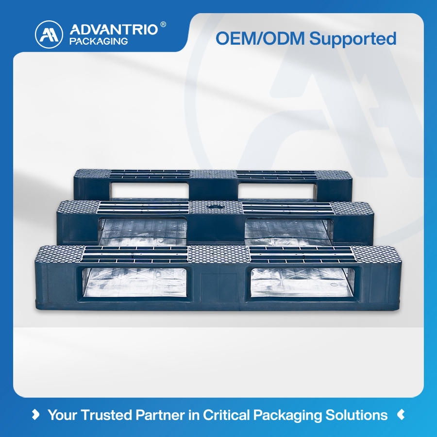 Plastic Storage Pallet Collapsible Feature Reducing Return Freight Volume Logistics Turnover Plastic Pallet Box