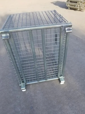 Foldable Steel Wire Mesh Pallet Cage for Storage Container Animal House Steel Wire Mesh