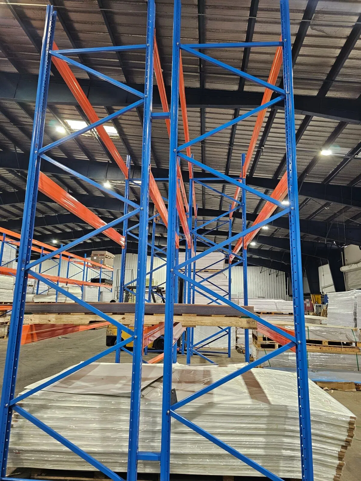 4 Tier 1000kg Industrial Heavy Duty Storage Shelves System Stacking Units Metal Rack Warehouse Steel Pallet Racking