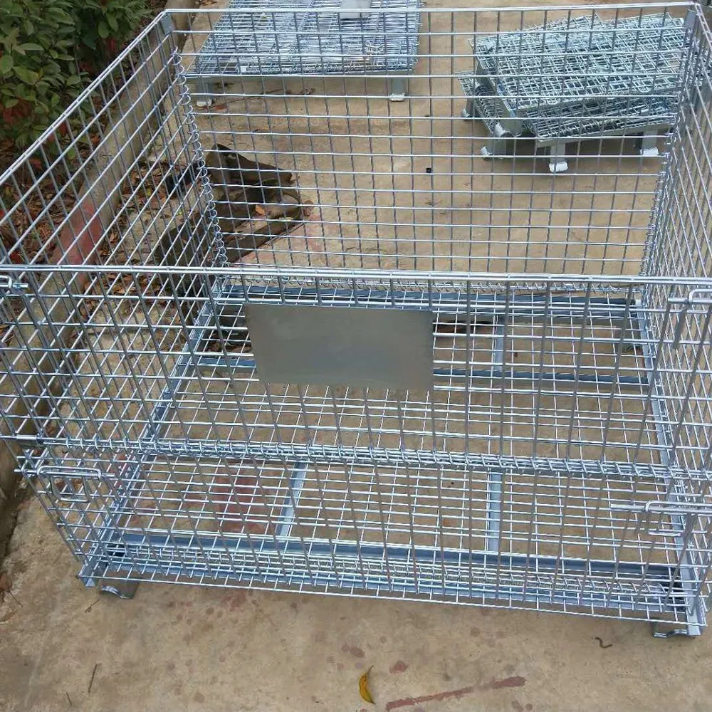 Heavy Duty Steel Collapsible Wire Storage Stillage for Warehouse Storage