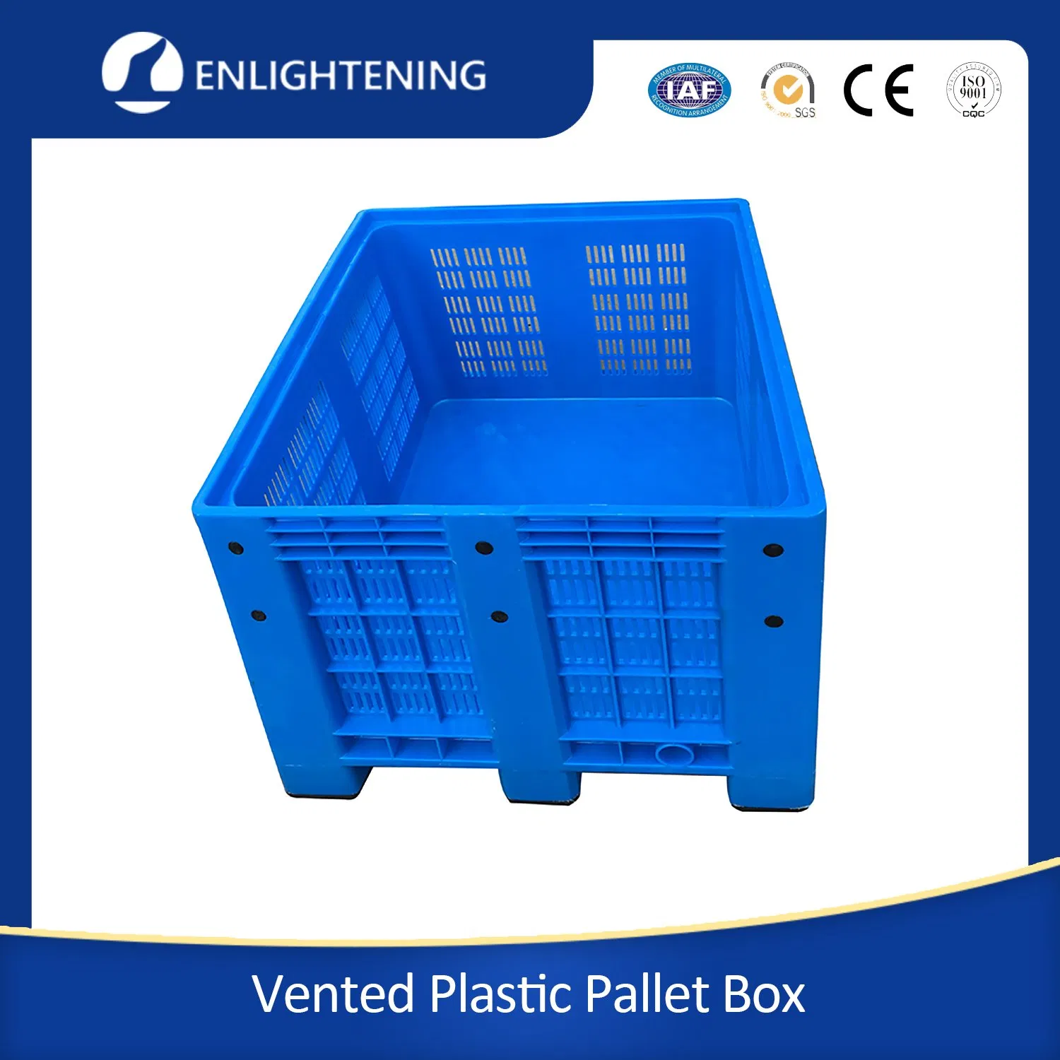 Heavy Duty Storage Solid Surface Stacking Plastic Pallet Box Storage Bins 1200*1000
