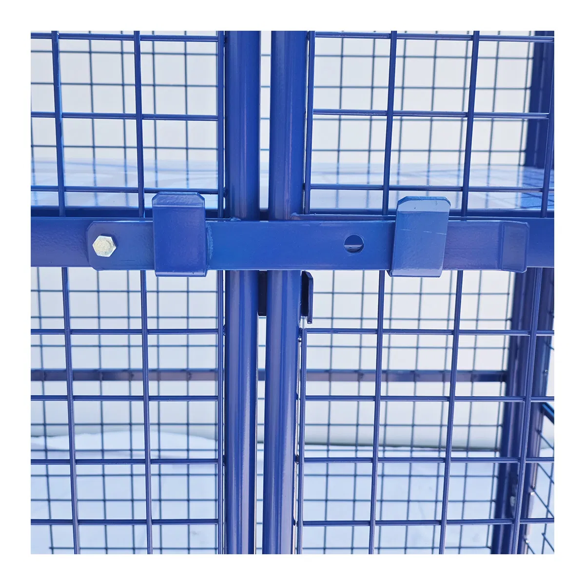 Warehouse Robust Folding 4-Doors 500kg Wire Mesh Rollcontainer