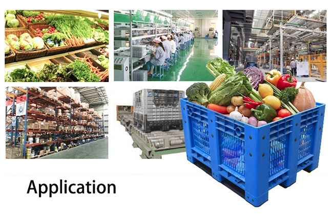 Yellow Big Size Pallet Plastic Container Storage Bins