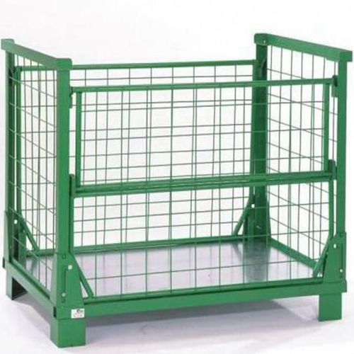 Powder Coated Storage Cage Warehouse Foldable Wire Cage Steel Storage Wire Mesh Container