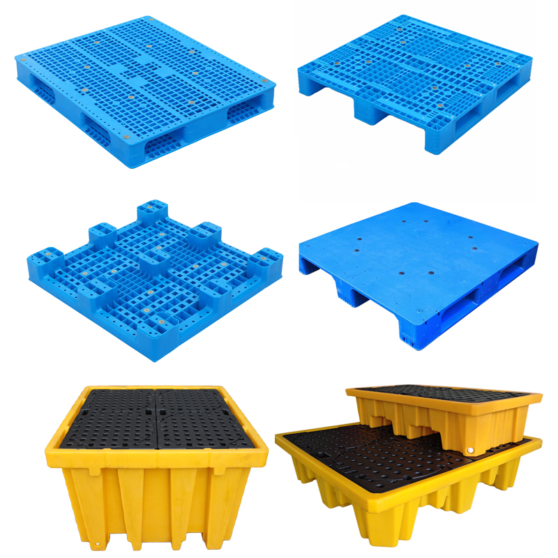 Industrial Recycled Durable Logistic Stacking Rack Transportation Cheap Rackable Double Faced Stackable Warehouse Storage HDPE Euro Heavy Duty Plastic Pallet