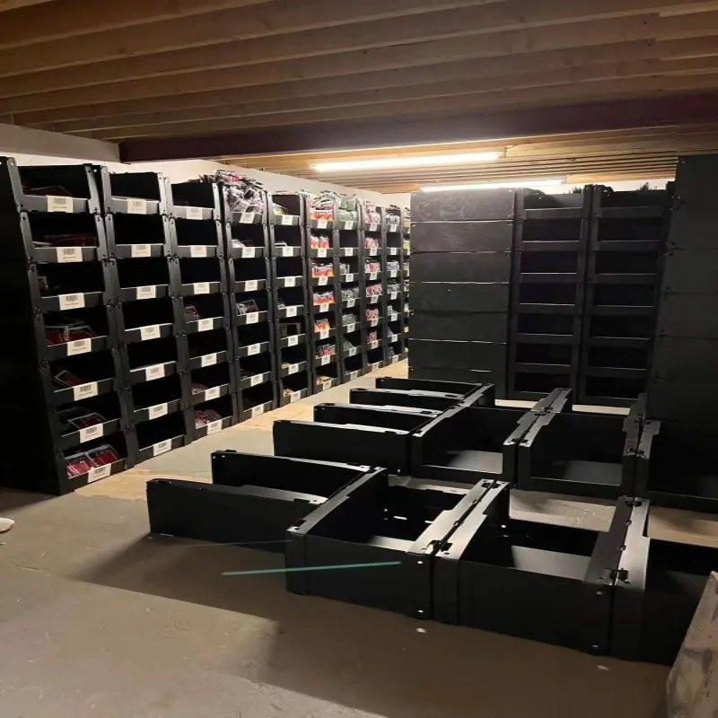 Foldable PP Corrugated Hollow Plastic Storage Box Warehouse Plastic Stackable Picking Bins for Clothing Shoes Storage Box Pick Bin