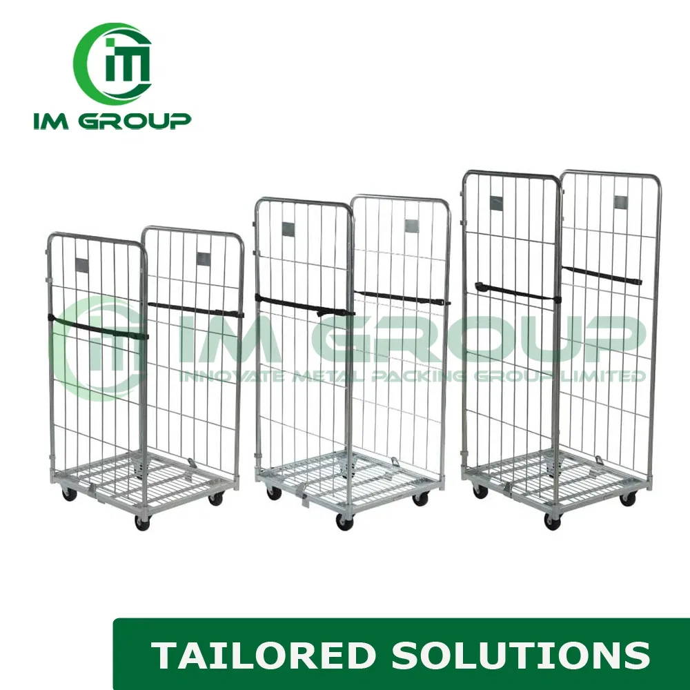 2 Sides Zinc Coating Rolling Steel Metal Roll Containers in Supermarket