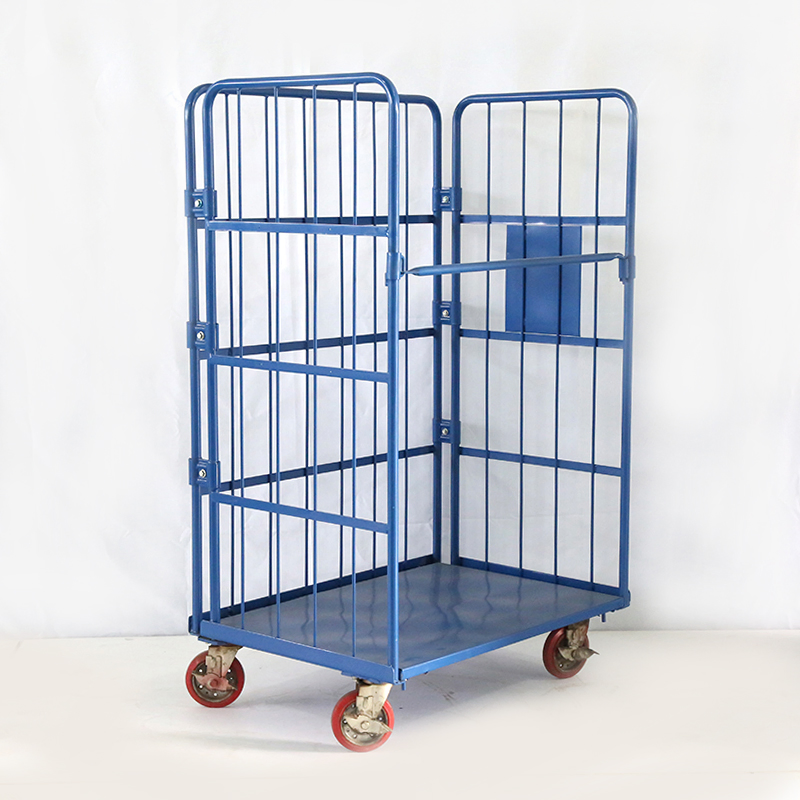 Logistics Metal Folding Rolling Container Security Warehouse Roll Cages Trolley