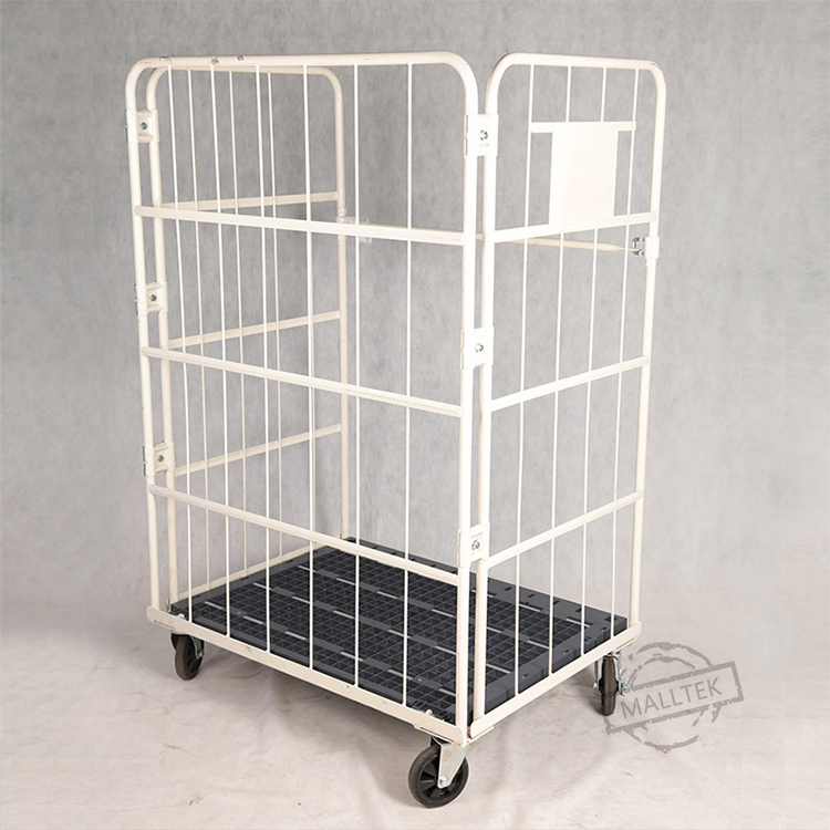 Galvanized Warehouse Handling Trolleys, Metal Cage Trolleys for Picking Goods.
