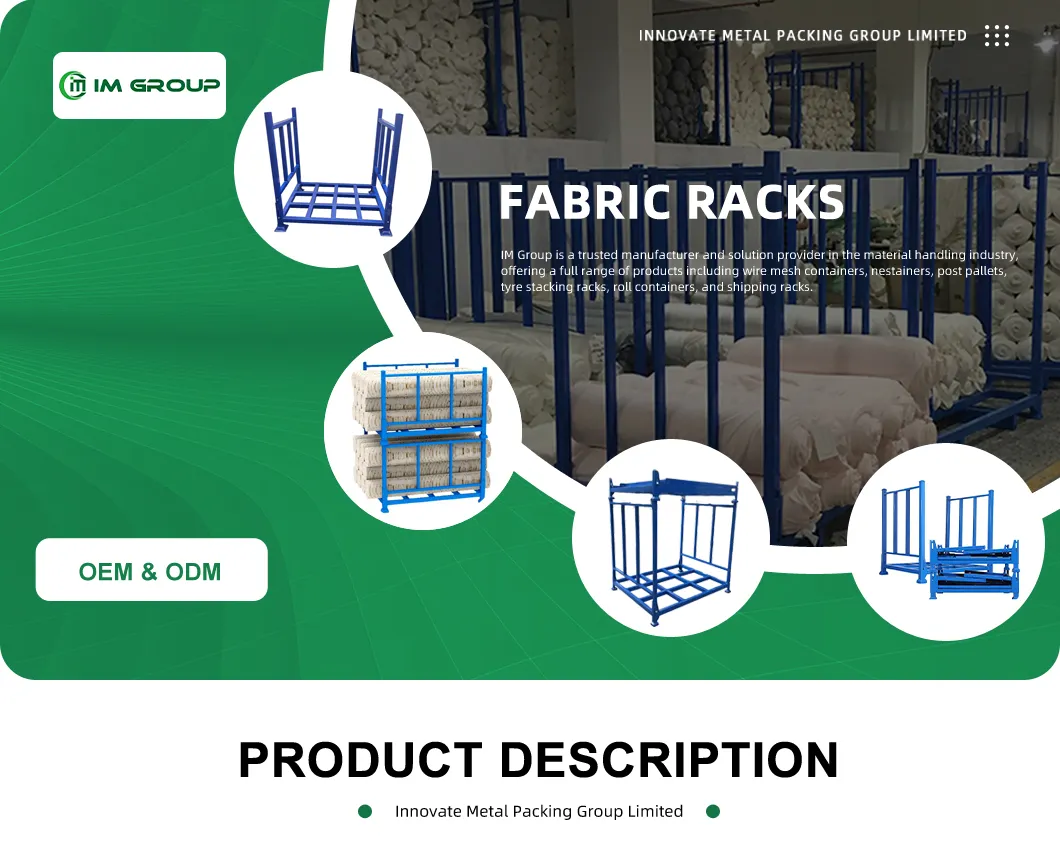 Foldable Metal Storage Stackable Steel Textile Stillage