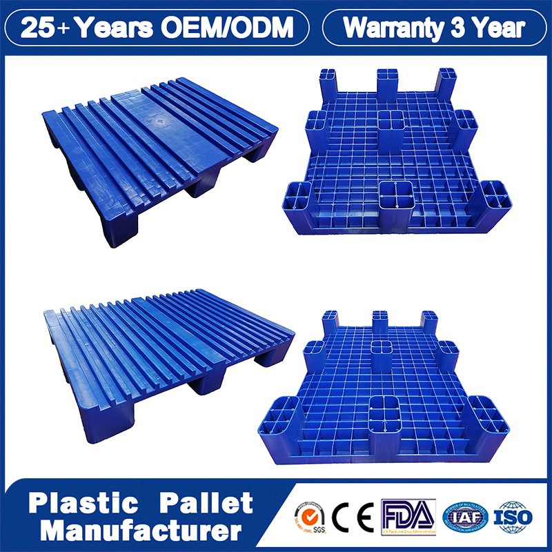 Double Face Logistic Industrial Durable Rackable Stackable Oil 2/4 Drum Spill IBC Printing One Way Export Warehouse Storage HDPE Euro Heavy Duty Plastic Pallet