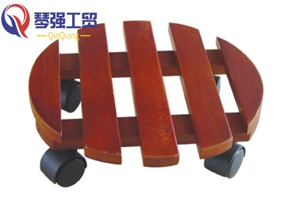 Wooden Flower Transport Platform Dolly in Garden Moving Hand Pull Cart