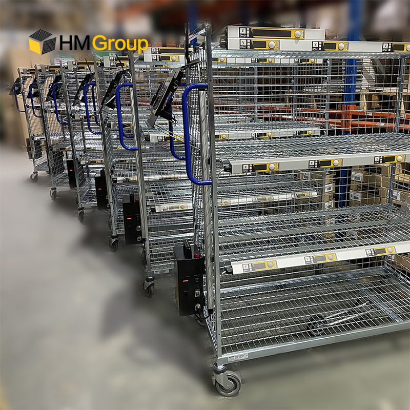 Customized Warehouse Logistic Picking Trolley with Four Wheels