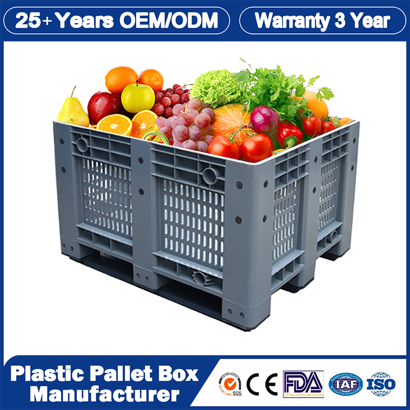 1200*1000*1000mm/1200*1000*975mm/1200*1000*860mm/1200*1000*760mm /1200*1000*590mm/1200*1000*810mm/800*600*760mm Industrial Large Plastic Pallet Storage Bins