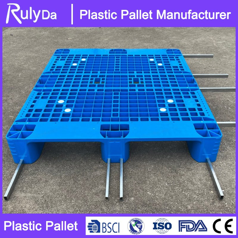Industrial Recycled Durable Logistic Stacking Rack Transportation Cheap Rackable Double Faced Stackable Warehouse Storage HDPE Euro Heavy Duty Plastic Pallet