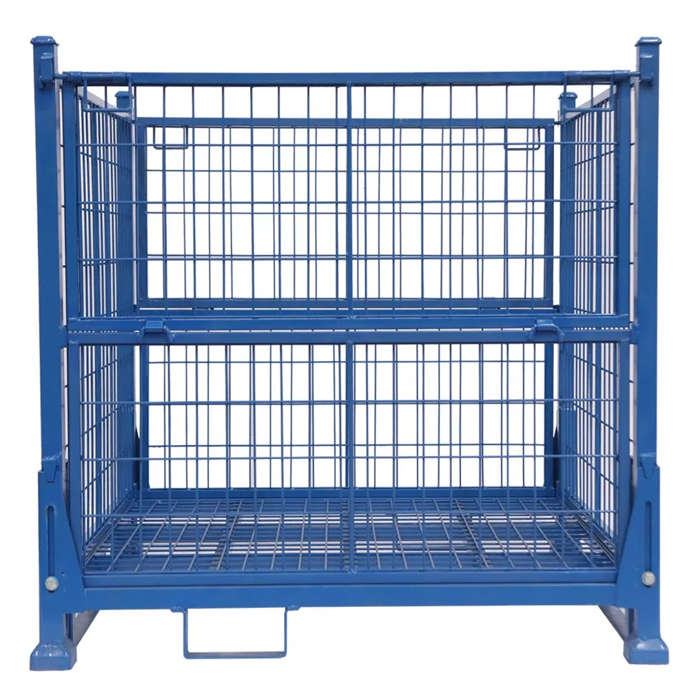 Topeasy 1ton Metal Pallet Cage Basket Container Steel Bulk Storage Rack Stillage