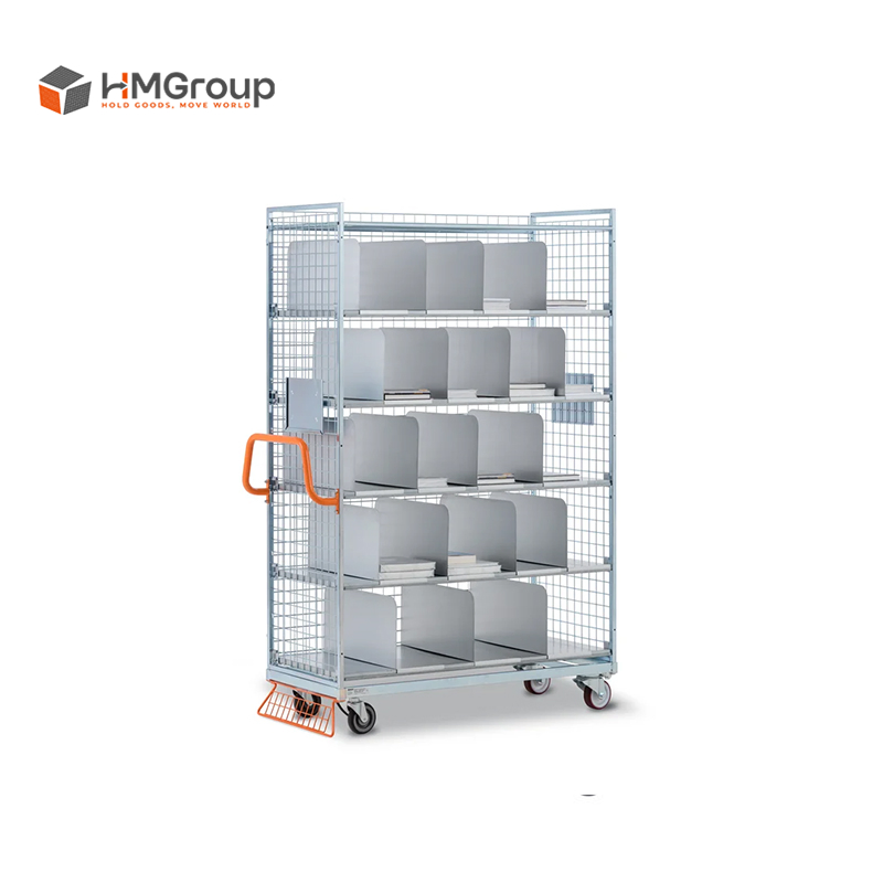 Multi-Level Warehouse Order Picking Trolley with Steps