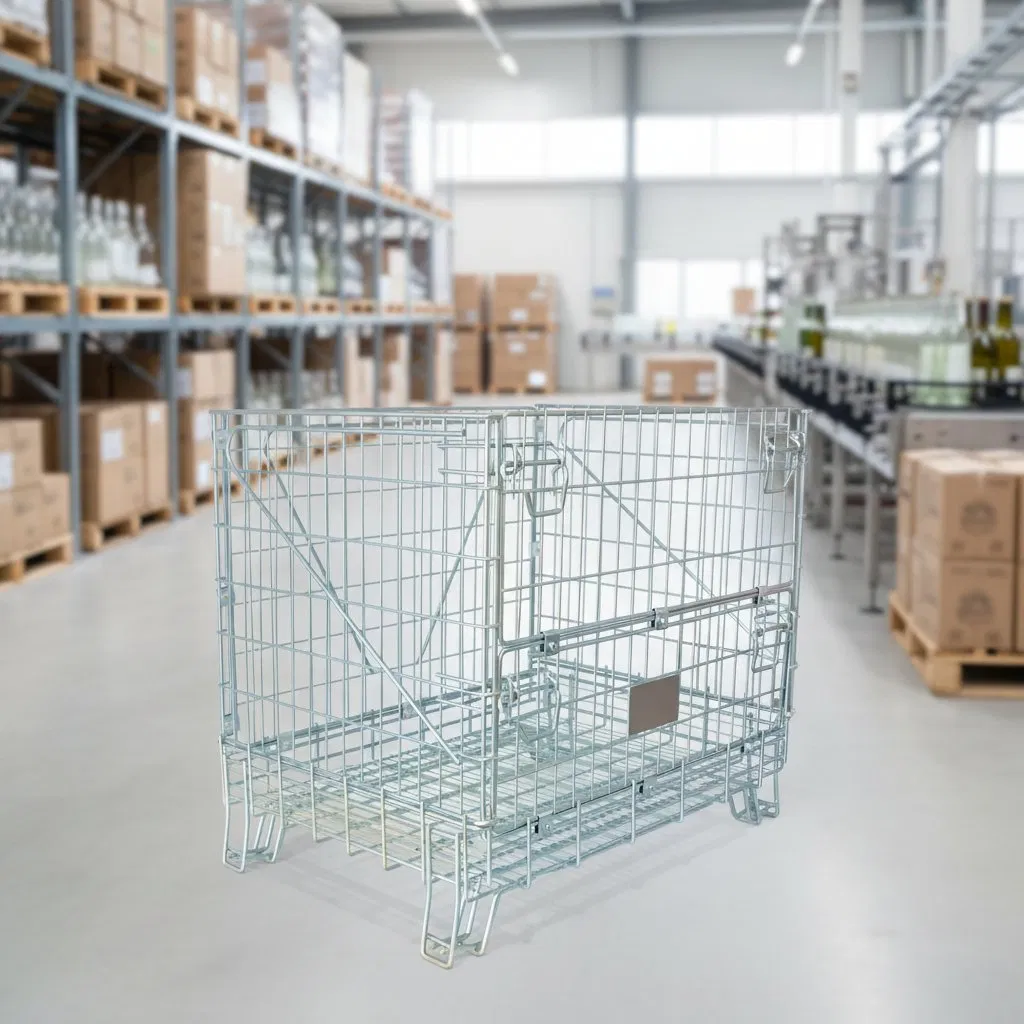 Large Wire Mesh Container Heavy Duty for Bulk Storage and Transport