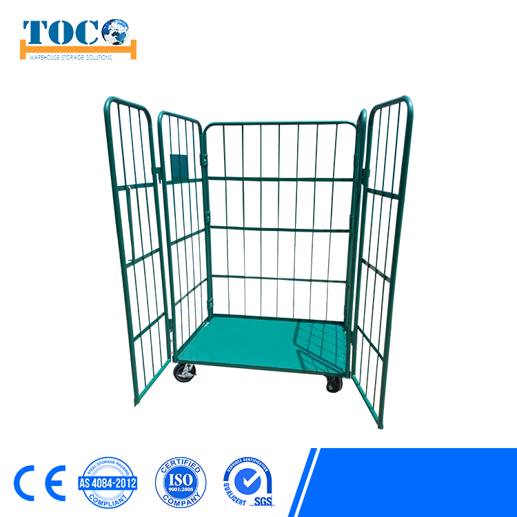 Folding Structure Rolling Bulk Wire Steel Container Storage