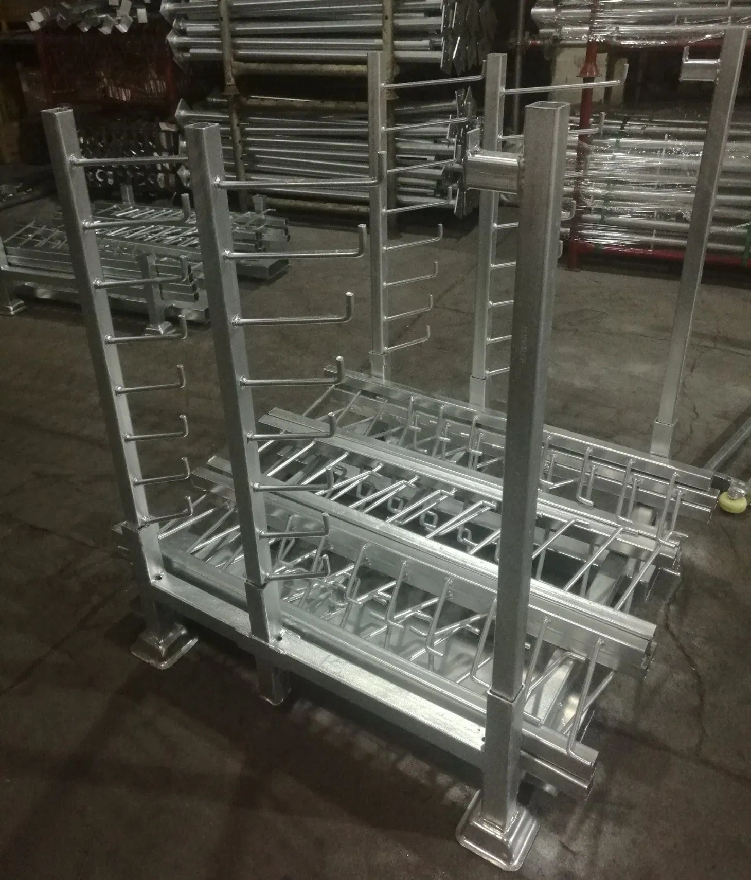 Hot DIP Galvanized Q235 Steel Pallet Scaffolding Rack Storage Stillages