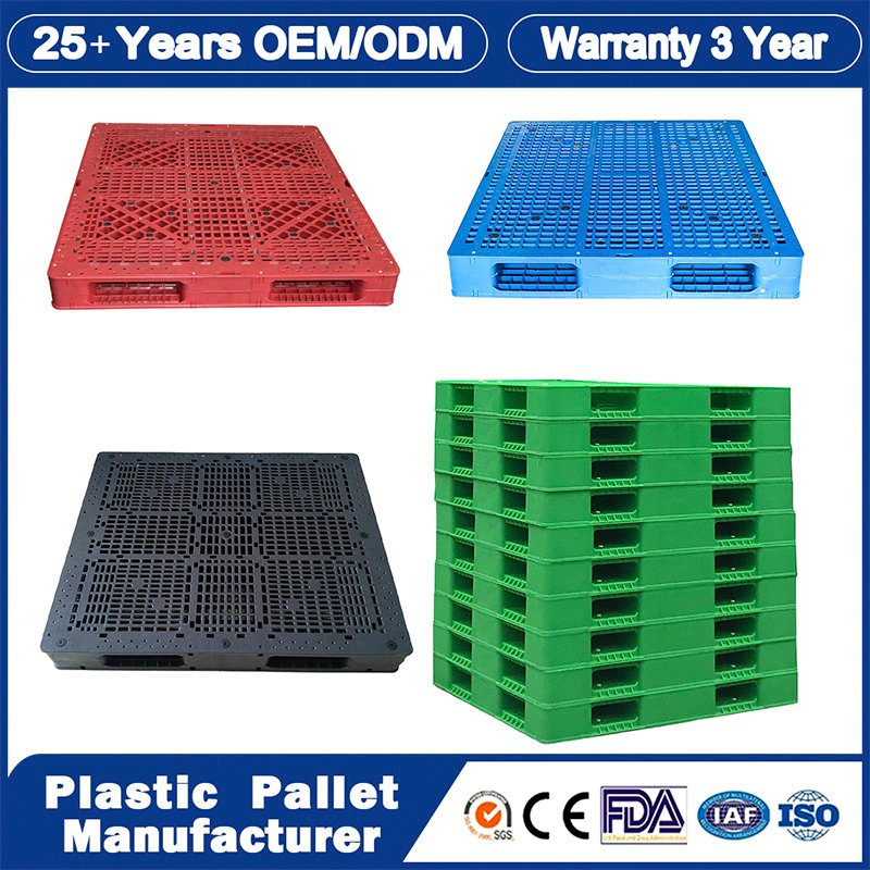 Double Face Logistic Industrial Durable Rackable Stackable Oil 2/4 Drum Spill IBC Printing One Way Export Warehouse Storage HDPE Euro Heavy Duty Plastic Pallet