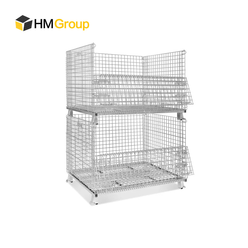 Heavy Duty Industrial Storage Welded Steel Wire Collapsible Bulk Container